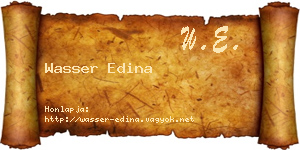 Wasser Edina névjegykártya